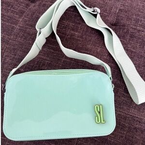 Santa Lolla Jade Green Jelly Crossbody Bag Purse Brazil Soft Rubber Plastic